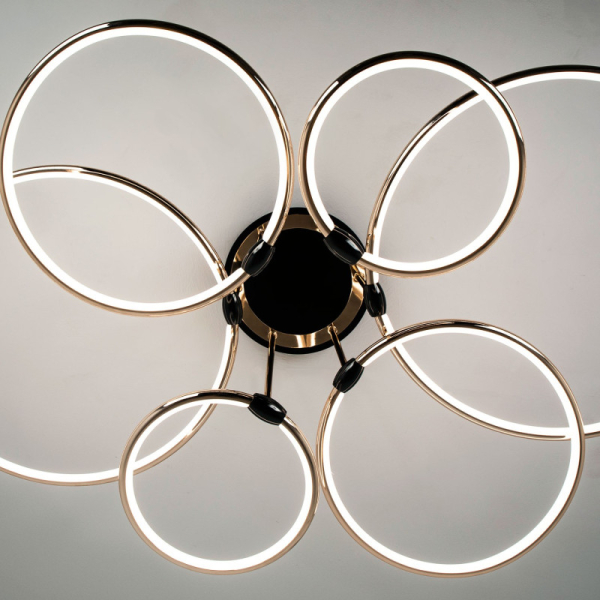 Накладная люстра LED4U L3301-6 GD-BK