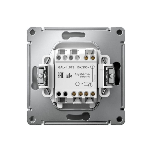 Переключатель 1-кл. ArtGallery IP44 10AX быстрозажим. клем. механизм бел. SE GAL440161S