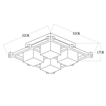 Накладная люстра ARTE Lamp A8252PL-4BR