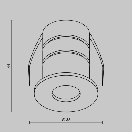 Встраиваемый уличный светильник Maytoni O511DL-L2B4K