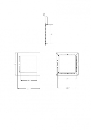 Светодиодная панель Donolux DL18453/9W White SQ Dim