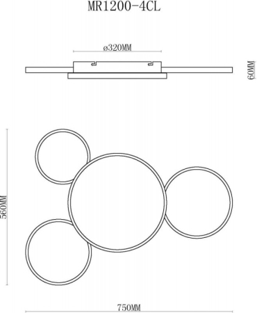 Накладная люстра MyFar MR1200-4CL