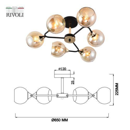Люстра Alison 3138-306 6хE27 60Вт модерн Rivoli Б0055386