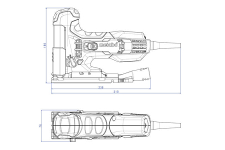 Лобзик STE 100 Quick 710Вт маятн эл-ка кейс Metabo 601100500