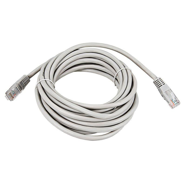 Шнур коммутационный, патч-корд U/UTP RJ45-RJ45, CAT 5e, PVC серый, 5м REXANT