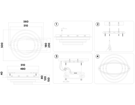 Накладная люстра Ambrella Light FA8524