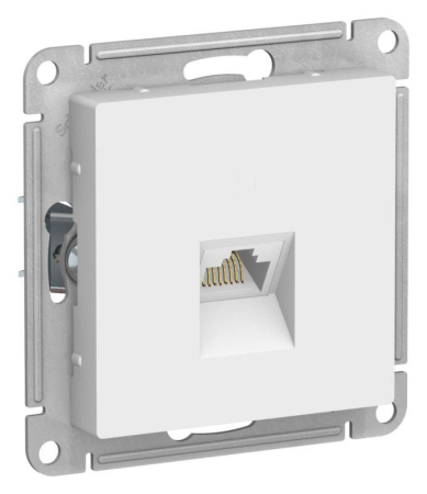 Розетка компьютерная AtlasDesign RJ45 кат.6A механизм лотос SE ATN001386