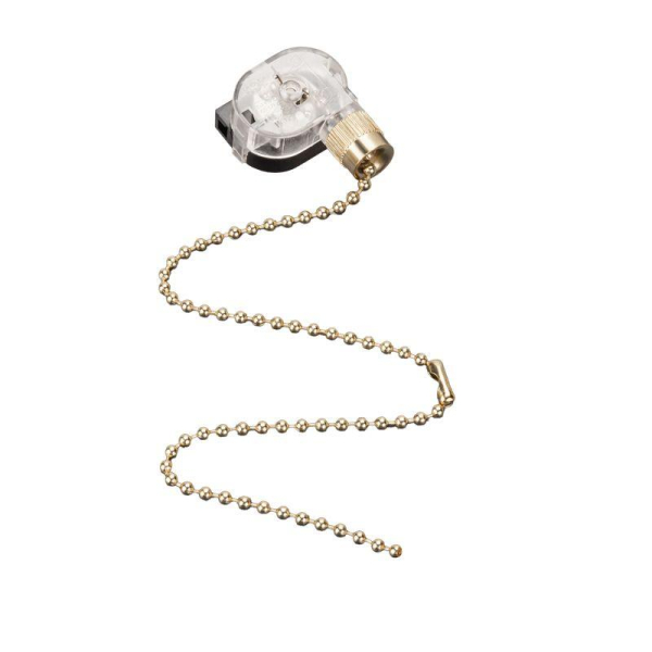 Выключатель для настенного светильника с цепочкой 270мм «Gold» REXANT