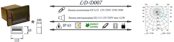 Светильник для ступеней LD-Lighting LD-D007