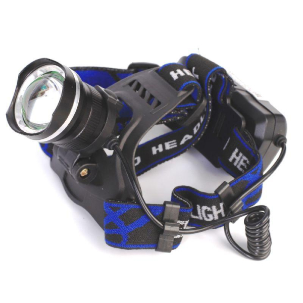 Фонарь аккумуляторный налобный LED5337 3.7В 1LED 5Вт фокус 2 ак. 3 режима USB бокс черн. Ultraflash 15016