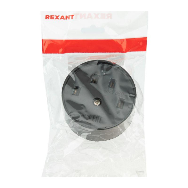 Розетка РШ для электрической плиты 32А, 380В, 3Р+РЕ (ОУ) черная REXANT