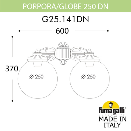 Светильник настенный Fumagalli G25.141.000.AXF1RDN