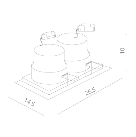 Встраиваемый светильник ARTE Lamp A7018PL-2WH