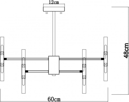 Люстра на штанге ARTE Lamp A7410PL-24CC