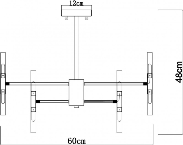 Люстра на штанге ARTE Lamp A7410PL-24CC