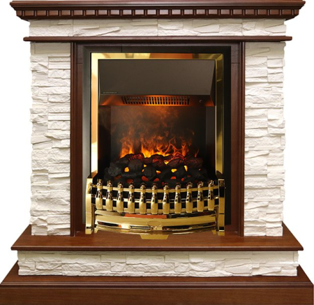 Dimplex Каминокомплект Calgary - Дуб / Сланец беженый с очагом Atherton