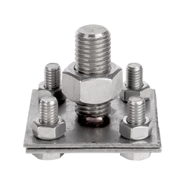 Зажим прута на штыре пластина d56х56мм Ni PROxima EKF lp-g6606-e1302-ni