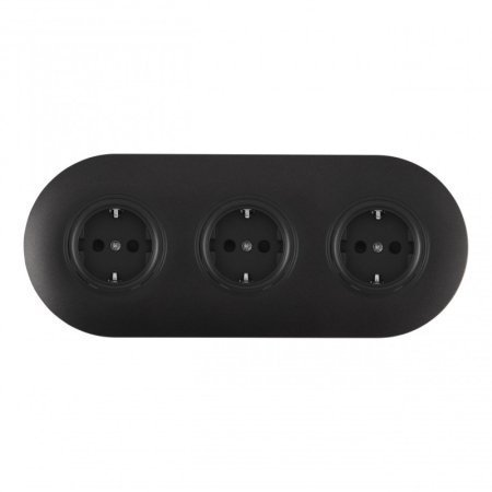 Розетка Arte Milano SET08-3-40-1x3 black