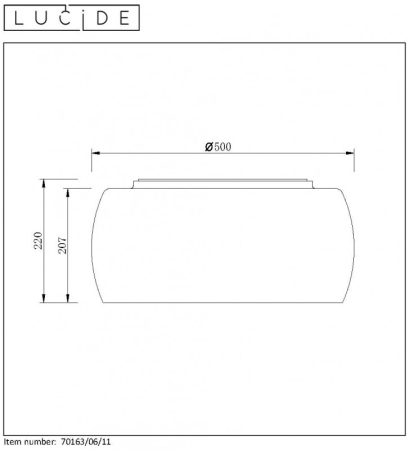Накладной светильник LUCIDE 70163/06/11