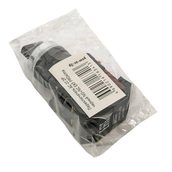 Переключатель  АС-22 2P черн. NO+NC PROxima EKF psw-ac-2p