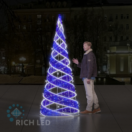 Спиральная елка, 250*100 см, 24В