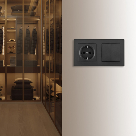 Розетка Arte Milano SET06-2-30-2-40-1 black