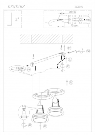 Накладной светильник Denkirs DK2002-BK