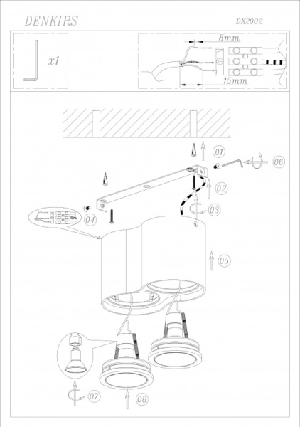 Накладной светильник Denkirs DK2002-BK