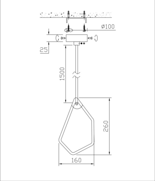 Подвесной светильник Fluorite FL1162-1P3