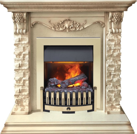 Dimplex Каминокомплект Adriana - Cлоновая кость с очагом Danville Brass FB2