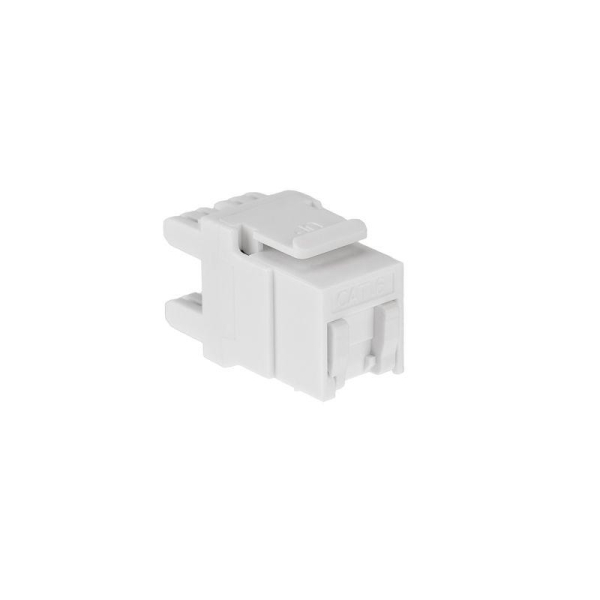 Модуль Keystone Jack RJ-45(8P8C), UTP неэкранированный, CAT 6, тип 180 градусов, с пылезащитной шторкой, белый REXANT PRO