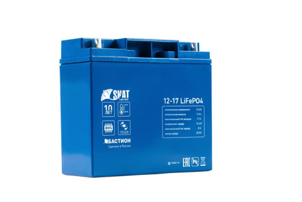 Аккумулятор 12В 17А.ч Li-Ion Skat i-Battery 12-17 LiFePO4 Бастион 647