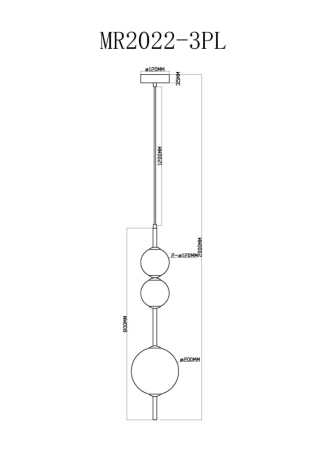 Подвесной светильник MyFar MR2022-3PL
