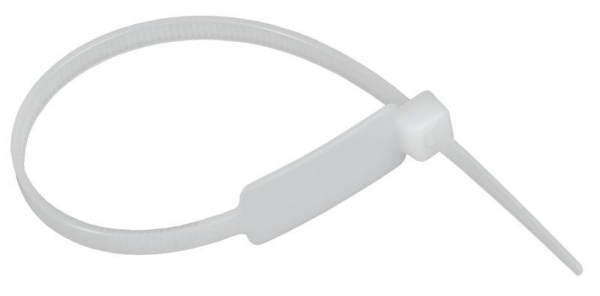 Хомут 4.8х190мм P6.6 маркерный бел. (уп.100шт) IEK UHH14-D048-190-100-K01