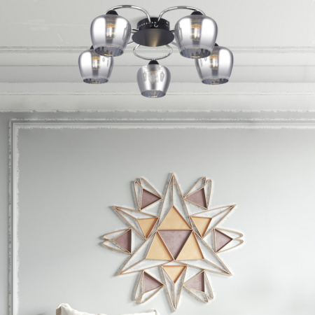 Накладная люстра Arte Milano 321508/5 CR+BK