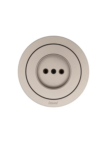 Розетка 1-м СП OSEN без заземл. ПБТ механизм титан LEZARD 743-3788-121B