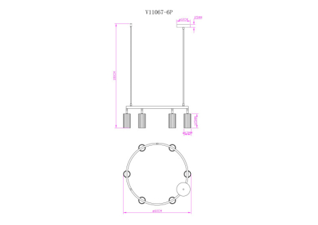 Подвесная люстра Moderli V11067-6P