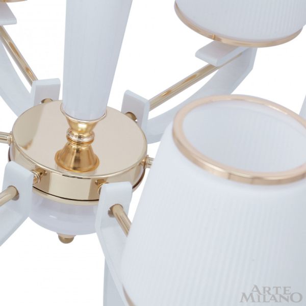 Подвесная люстра Arte Milano 302457/6 Wh/Gd