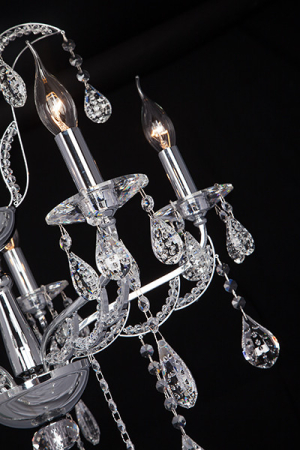 Подвесная люстра Eurosvet 10047/5 хром/прозрачный хрусталь Strotskis