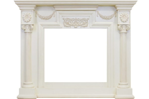 Royal Flame Каминокомплект London - Слоновая кость с патиной (26) с очагом Emerald 28