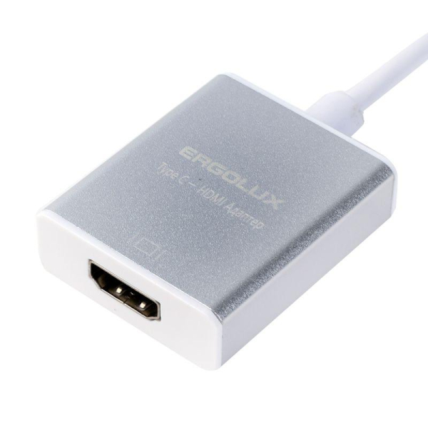 Переходник HDMI-Type C ELX-VA01-Type C пластик металлик коробка Ergolux 15300