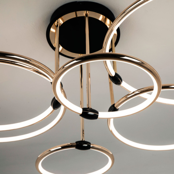 Накладная люстра LED4U L3301-6 GD-BK