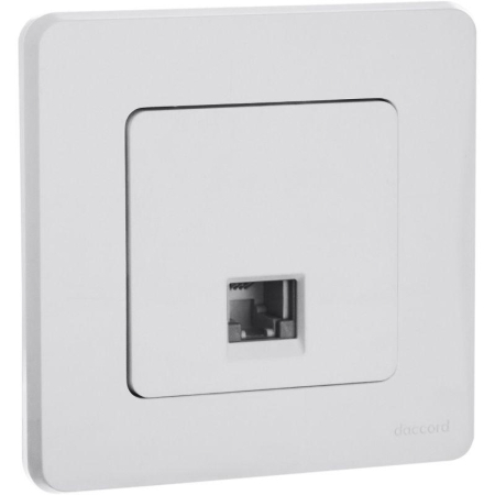 Розетка телефонная Inspiria RJ11 механизм бел. IEK 673820