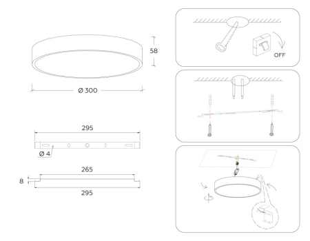 Накладной светильник Ambrella Light FV5524