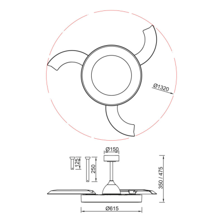 Подвесной светильник Mantra 9057