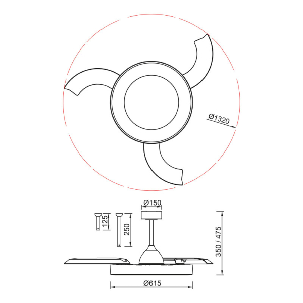 Подвесной светильник Mantra 9057