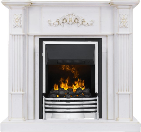 Dimplex Каминокомплект Martin - Белый дуб, патина золото с очагом Flagstaff