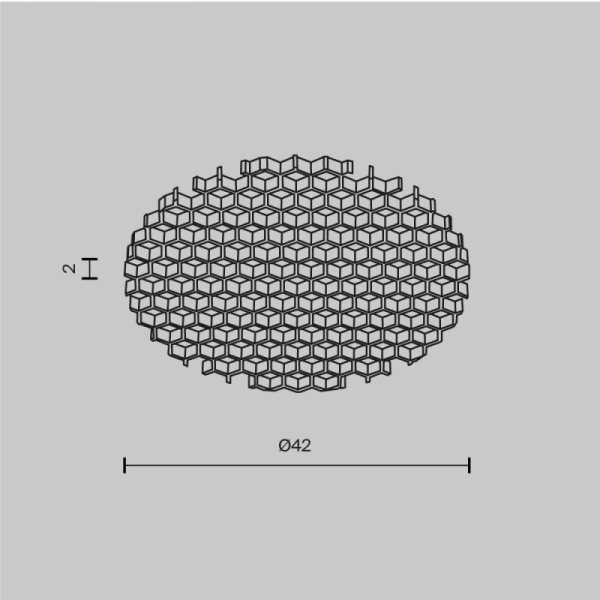 Антибликовая решетка Maytoni Technical HoneyComb001-D41.5