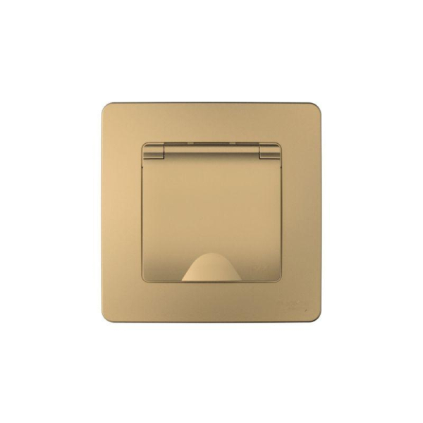 Розетка 1-м СП Blanca 16А IP44 250В с заземл. защ. шторки с крышкой титан SE BLNRS441114