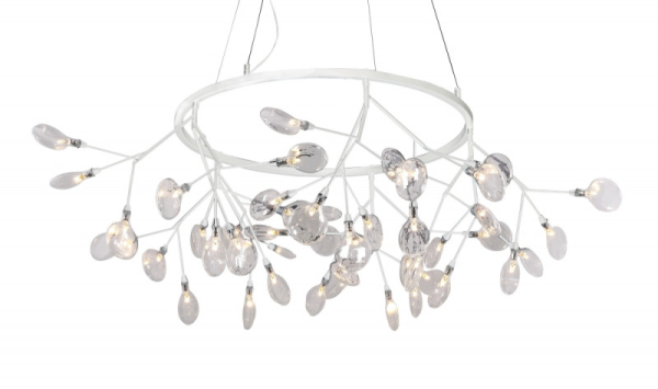 Подвесная люстра Crystal Lux EVITA SP45 D WHITE/TRANSPARENT